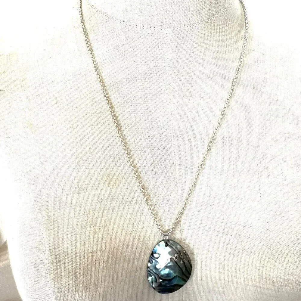 Abalone Shell Teardrop Pendant necklace